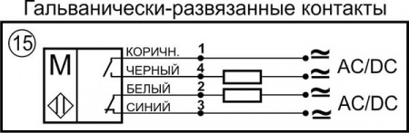 Датчик герконовый поплавковый уровня жидкости DFG2 28.28-B2.80-NC/NO-G-265.08-M8x1-S