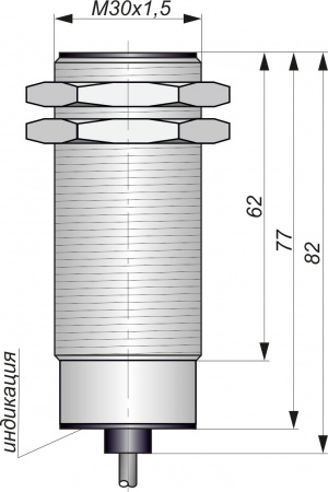 Датчик бесконтактный индуктивный И25-NO/NC-AC-Z-ПГ-HT(Л63)