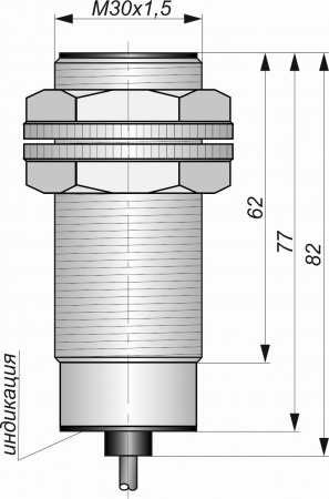 Датчик бесконтактный индуктивный И25-NC-DC(Д16Т)